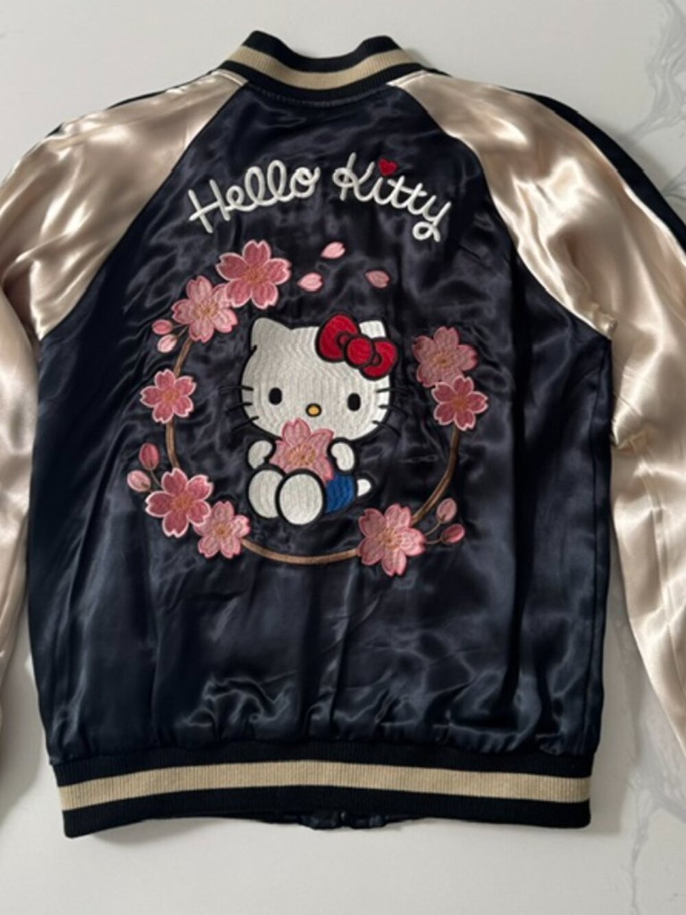 Sanrio Hello Kitty Sakura Reversible Sukajan Bomber Jacket in a Size Small - Picture 4 of 8